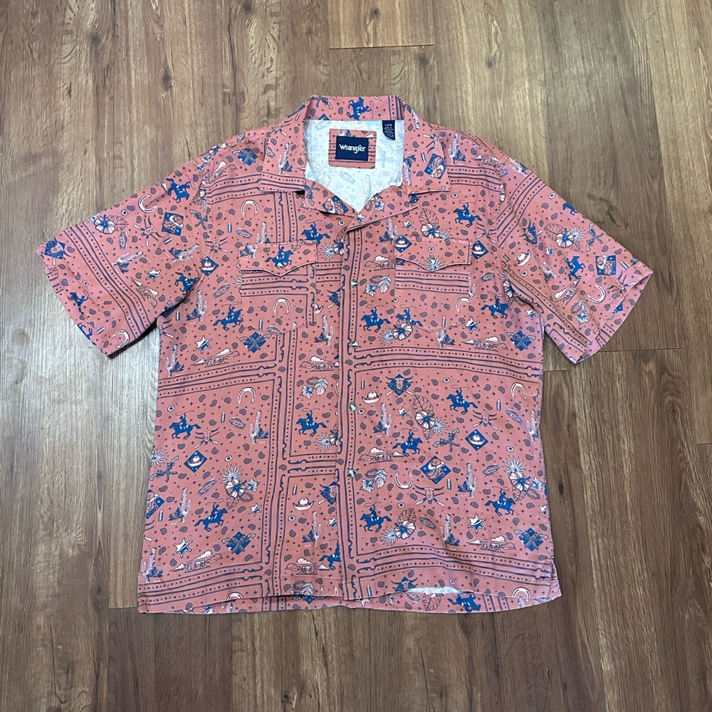 Wrangler SS Camp Collar Western Shirt